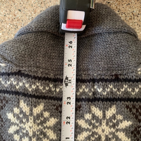 Tris line Wool Blend Men’s Cardigan Sweater - Picture 10 of 10